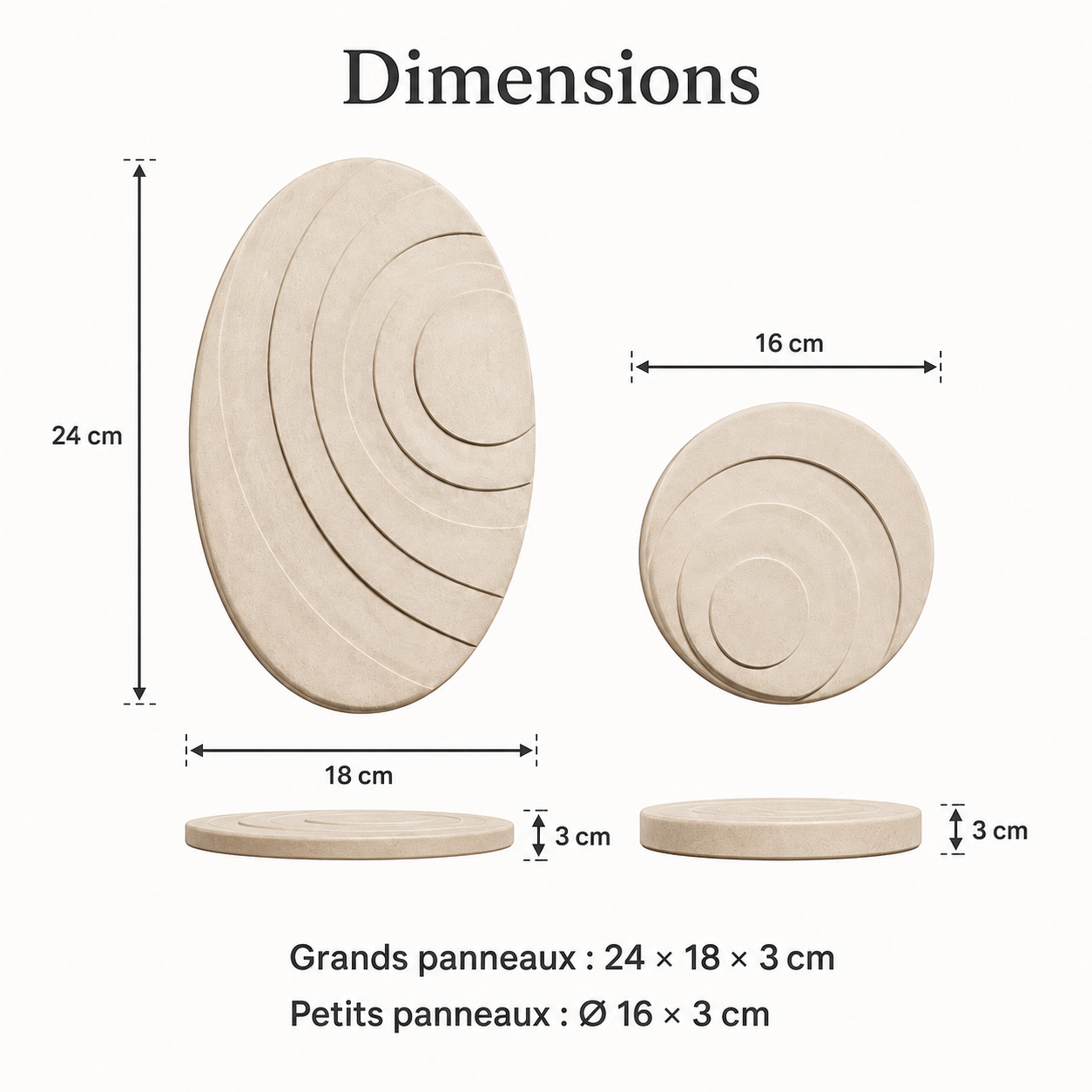 Halo – Composition murale modulaire – Lot de 4