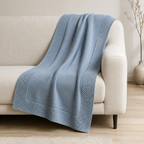Ruban – Plaid décoratif à bordure tissée en relief