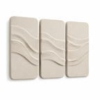 Onde – Décoration murale en relief – Lot de 3