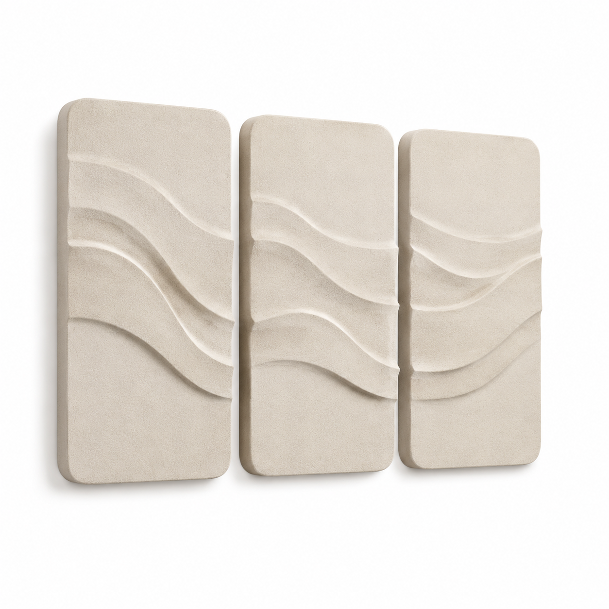 Onde – Décoration murale en relief – Lot de 3
