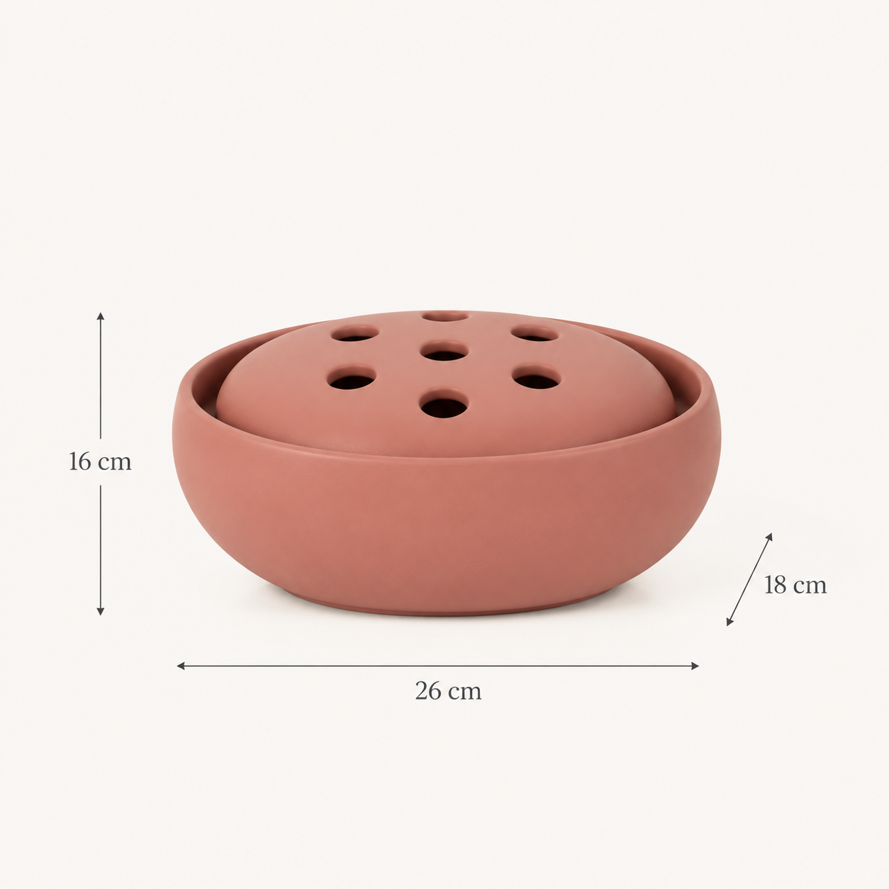 Écho – Vase bas avec guide floral amovible