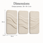 Onde – Décoration murale en relief – Lot de 3