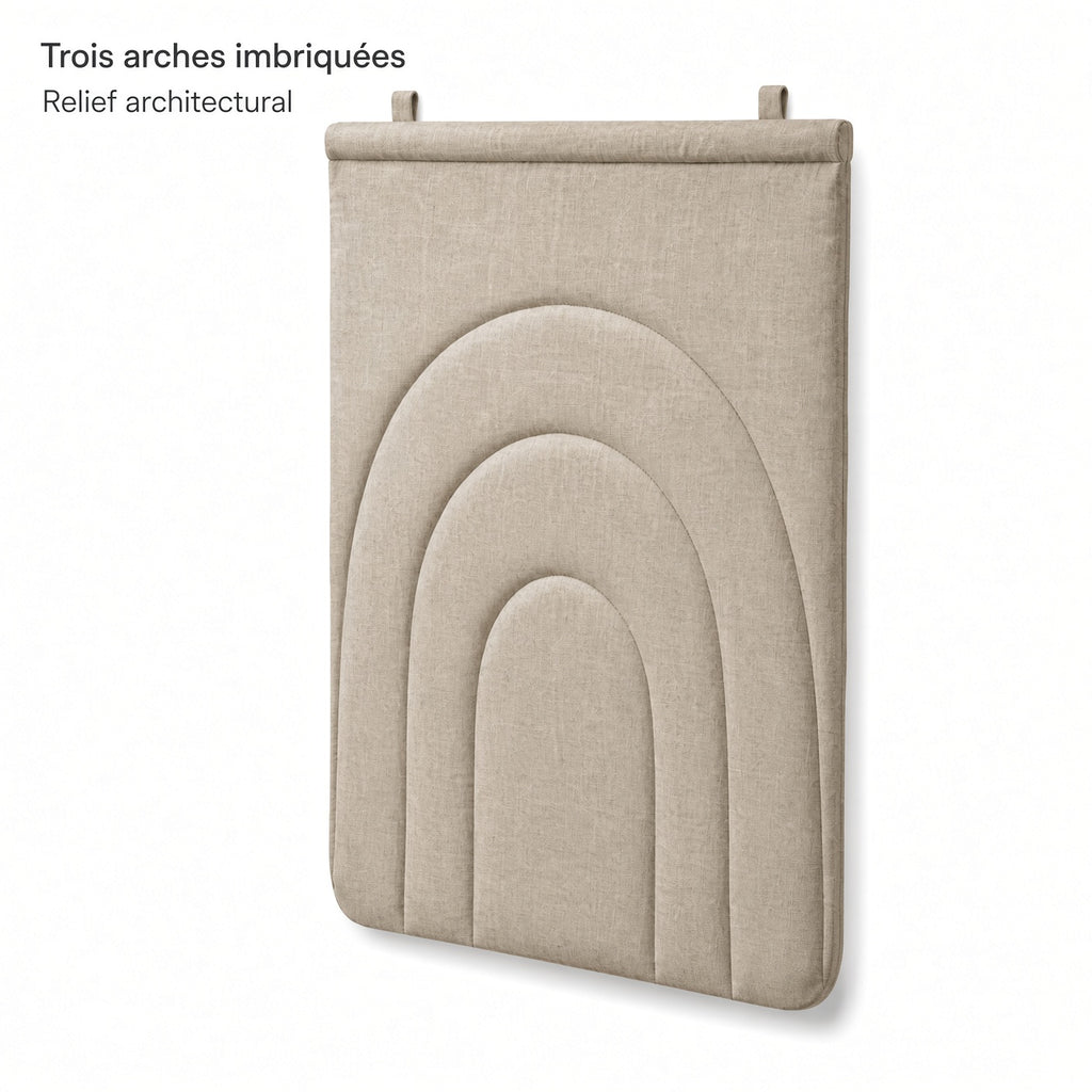 Cadre – Tenture murale textile à relief arqué