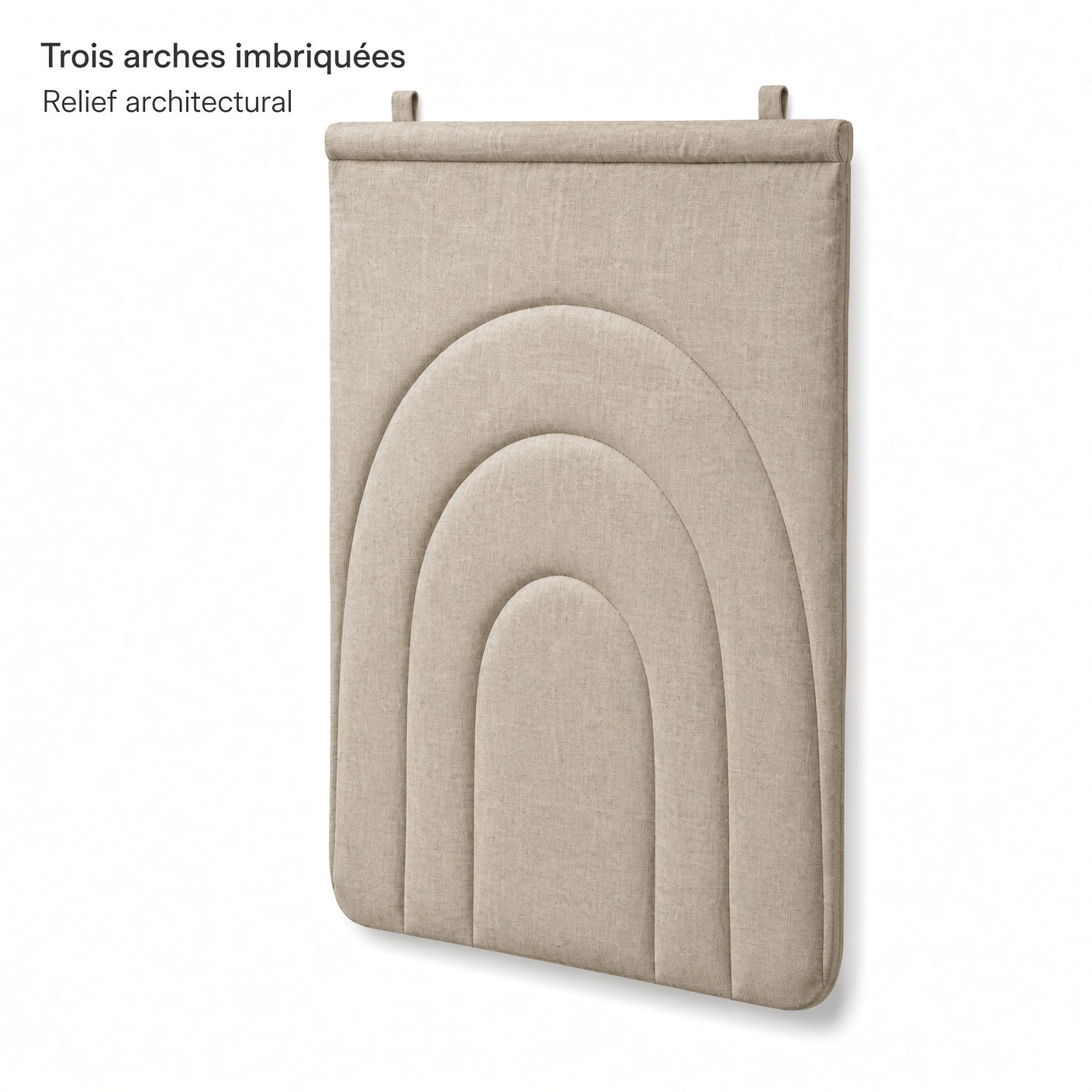 Cadre – Tenture murale textile à relief arqué