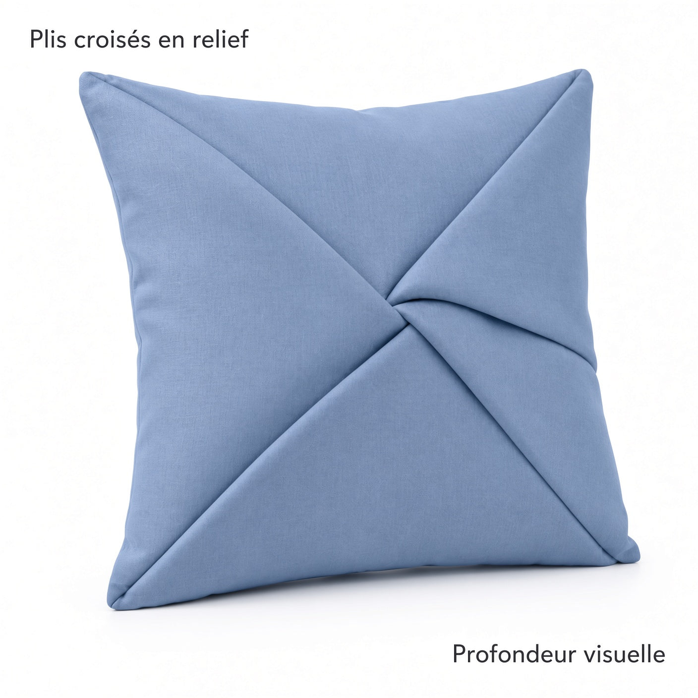 Nacre – Coussin décoratif à plis croisés