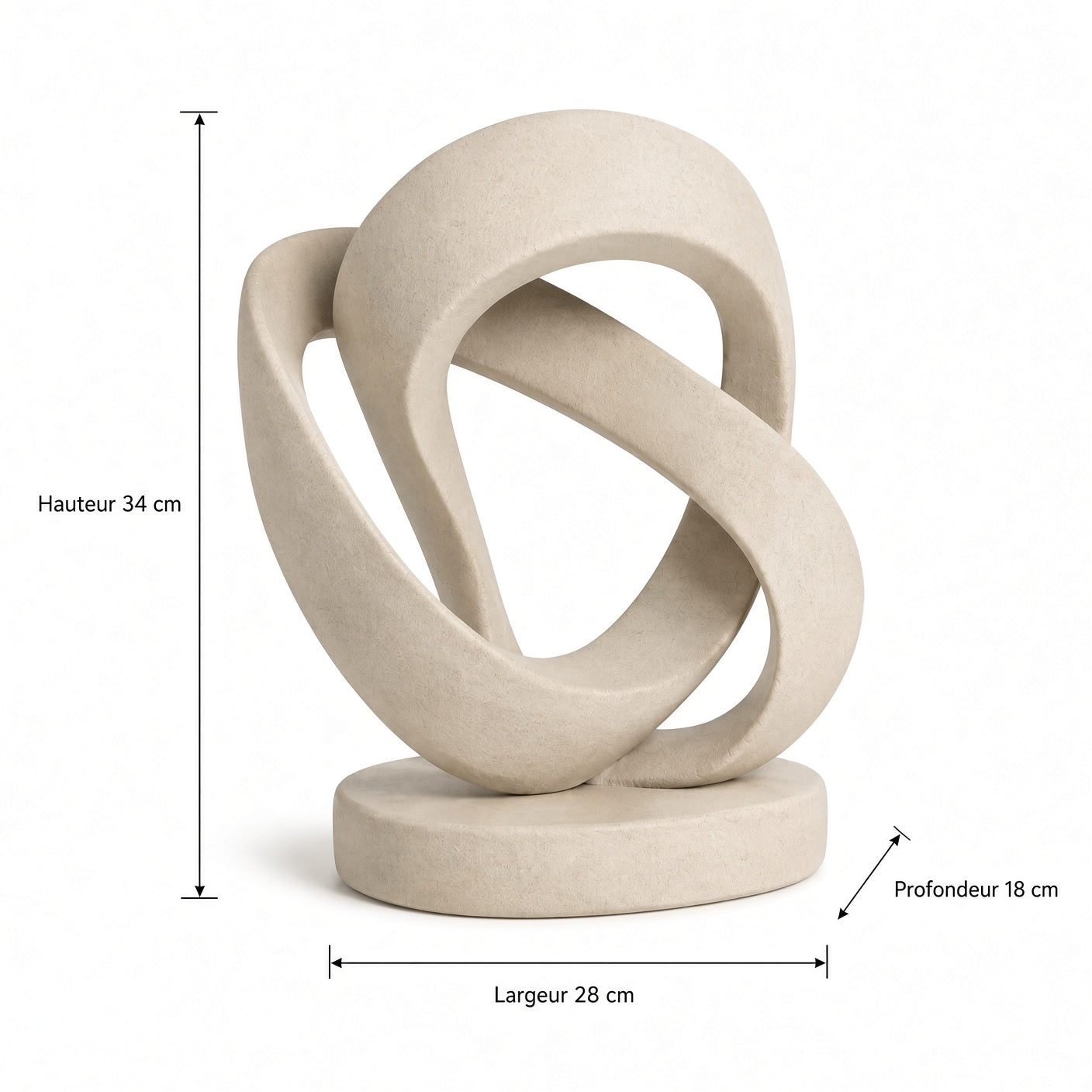 Nœud – Sculpture décorative en ruban
