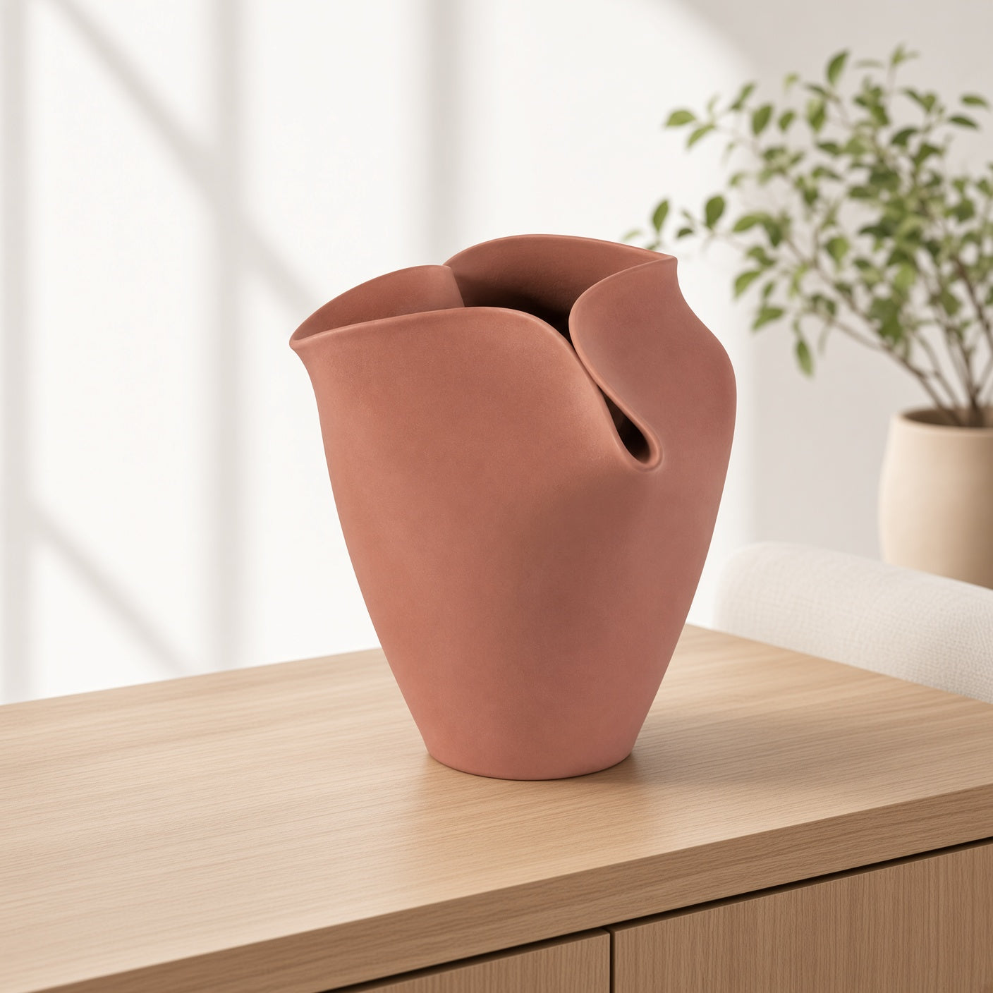 Pli – Vase décoratif à col plié