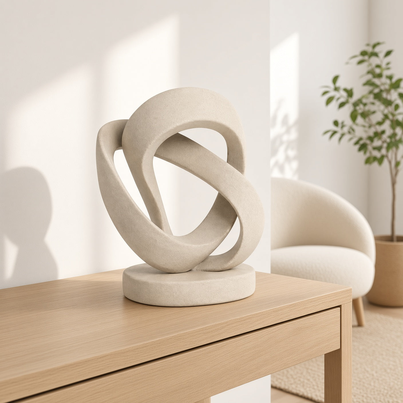 Nœud – Sculpture décorative en ruban