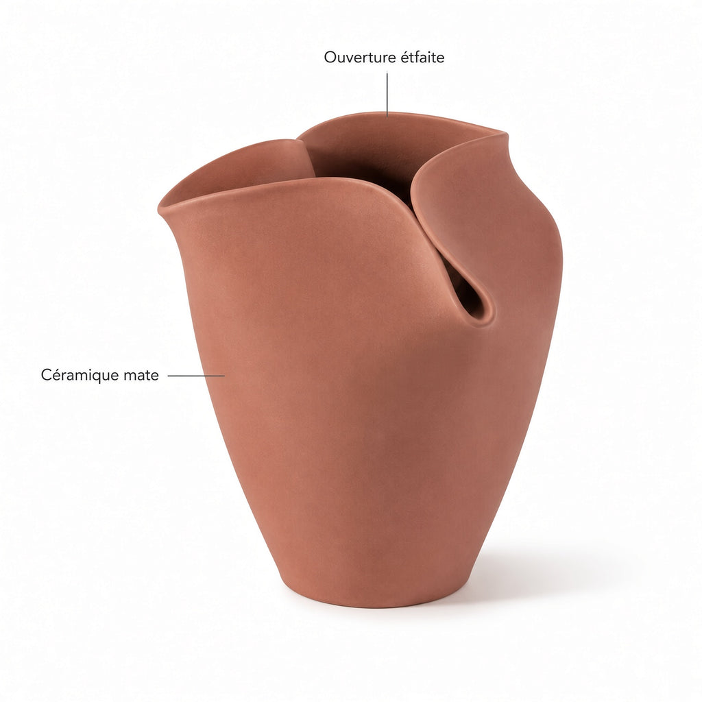 Pli – Vase décoratif à col plié