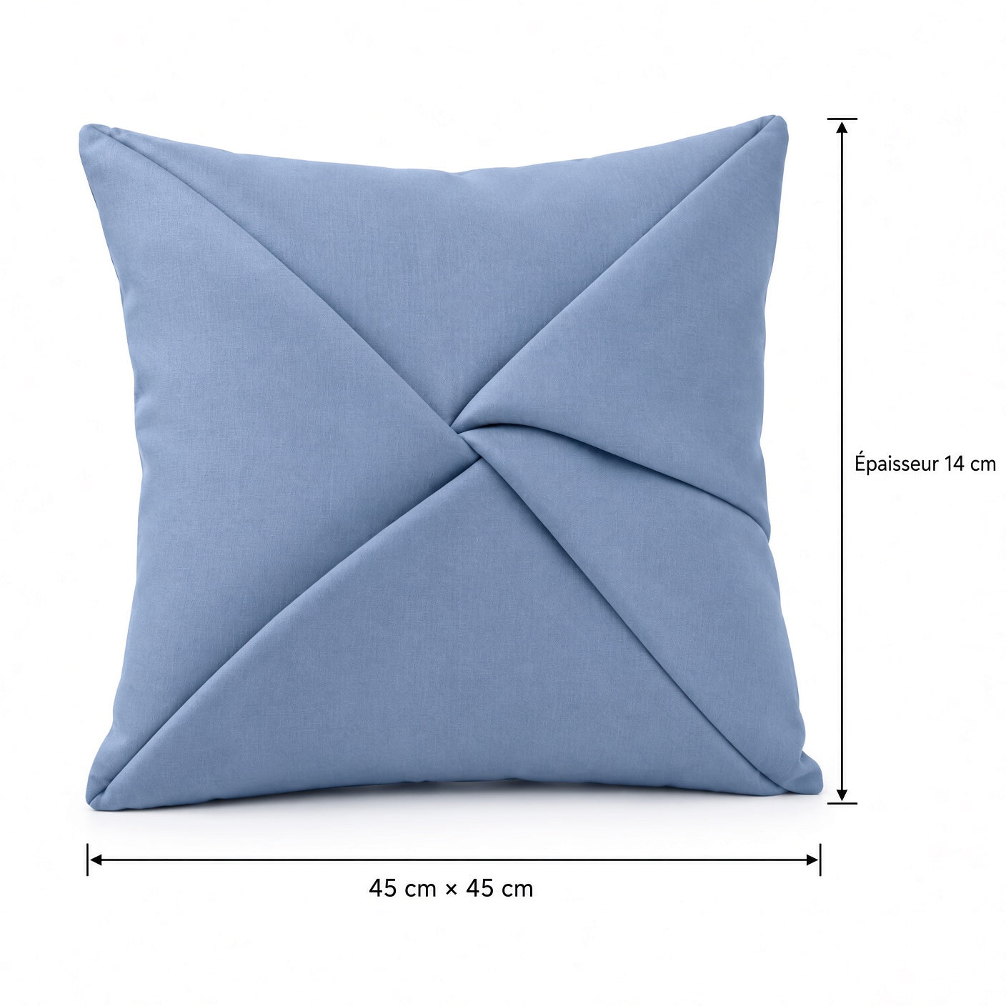 Nacre – Coussin décoratif à plis croisés