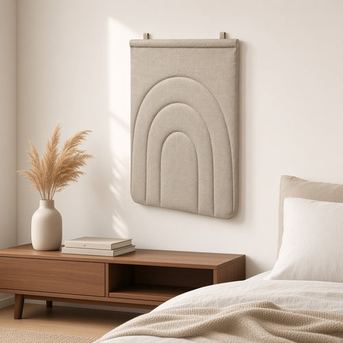 Cadre – Tenture murale textile à relief arqué