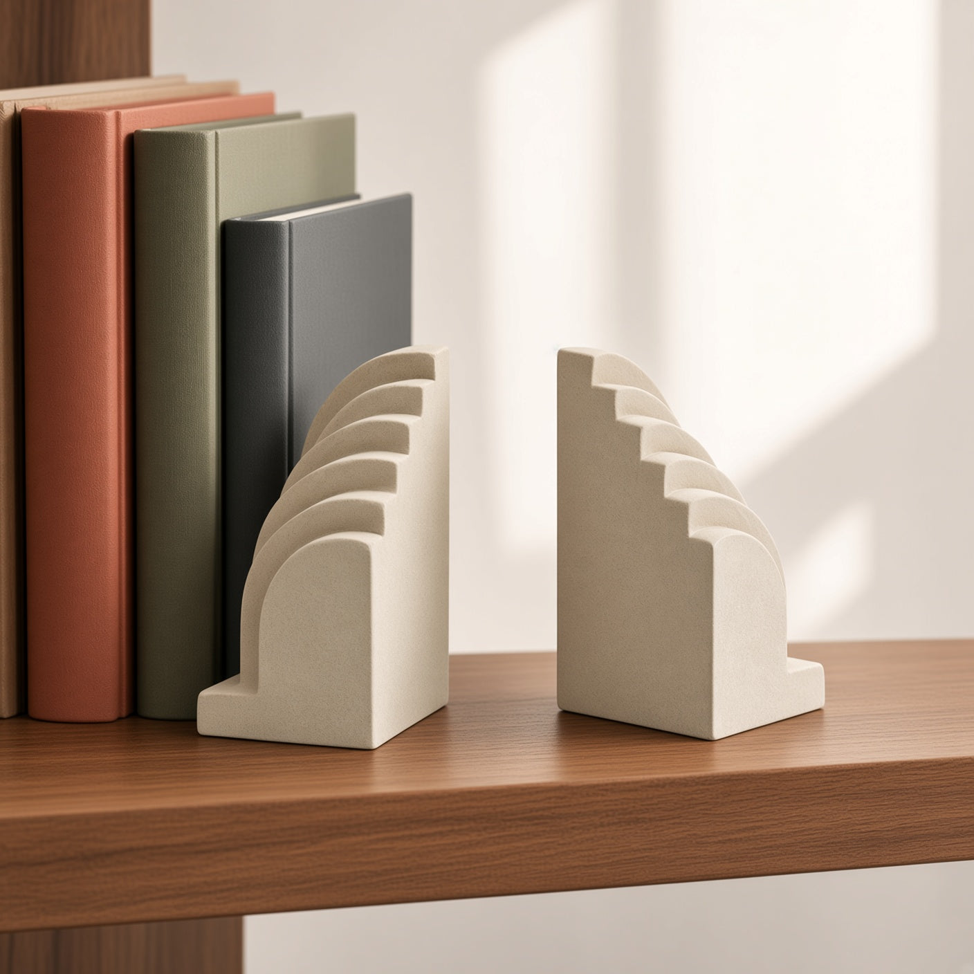 Strate – Serre-livres sculpturaux – Paire de 2