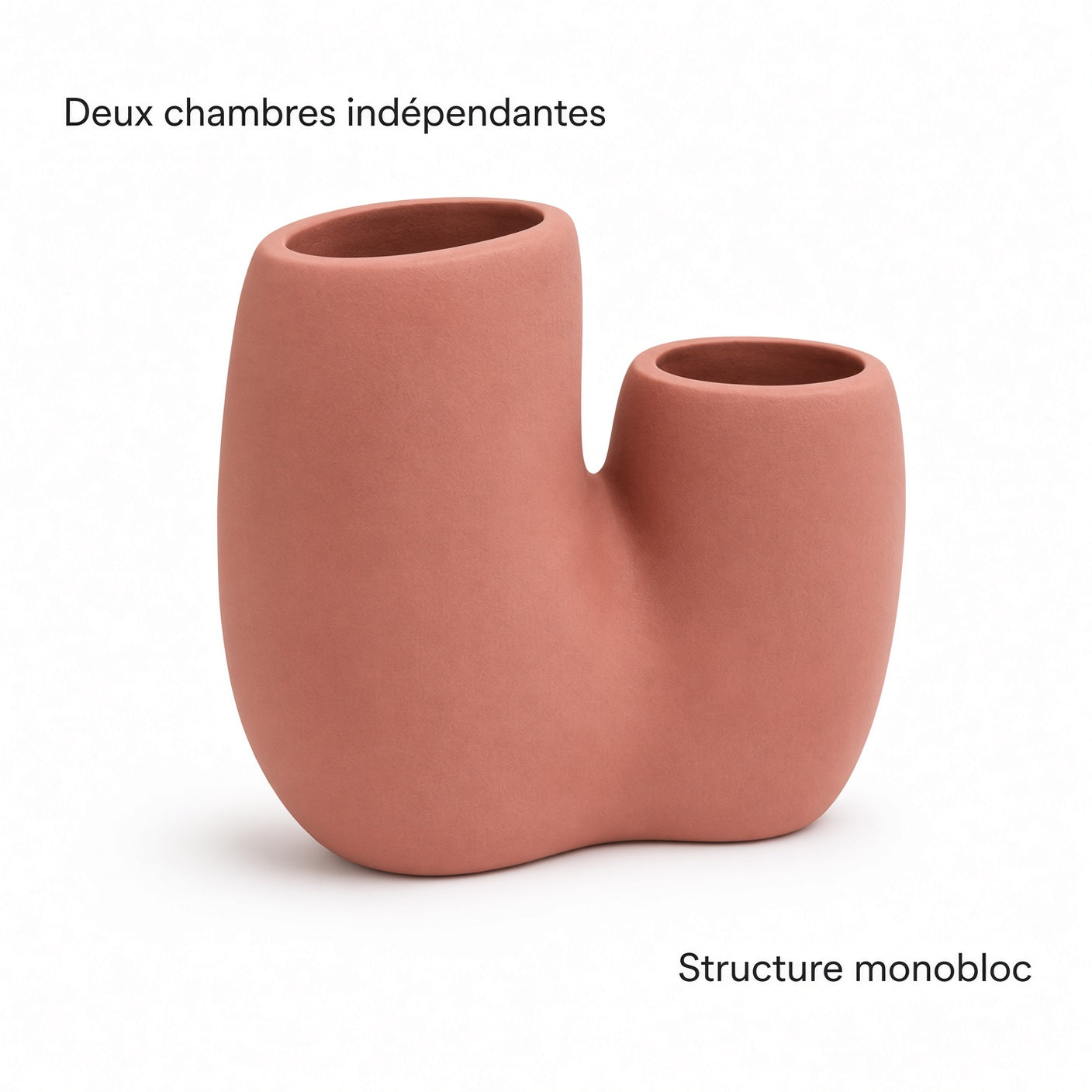 Duo – Vase monobloc à deux chambres