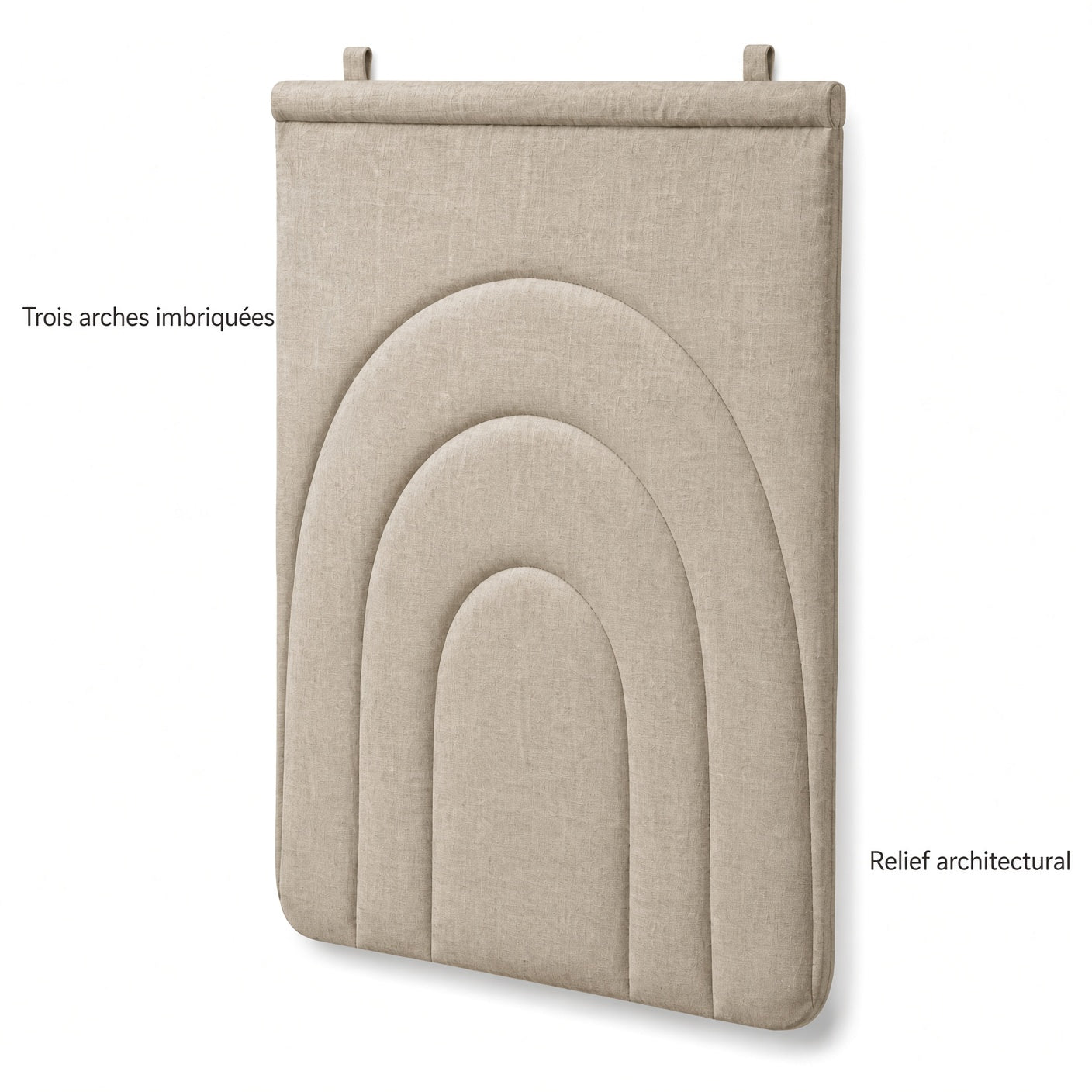Cadre – Tenture murale textile à relief arqué