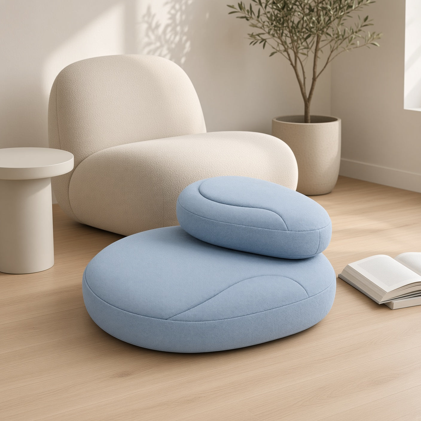 Galet – Coussins de sol emboîtables – Lot de 2