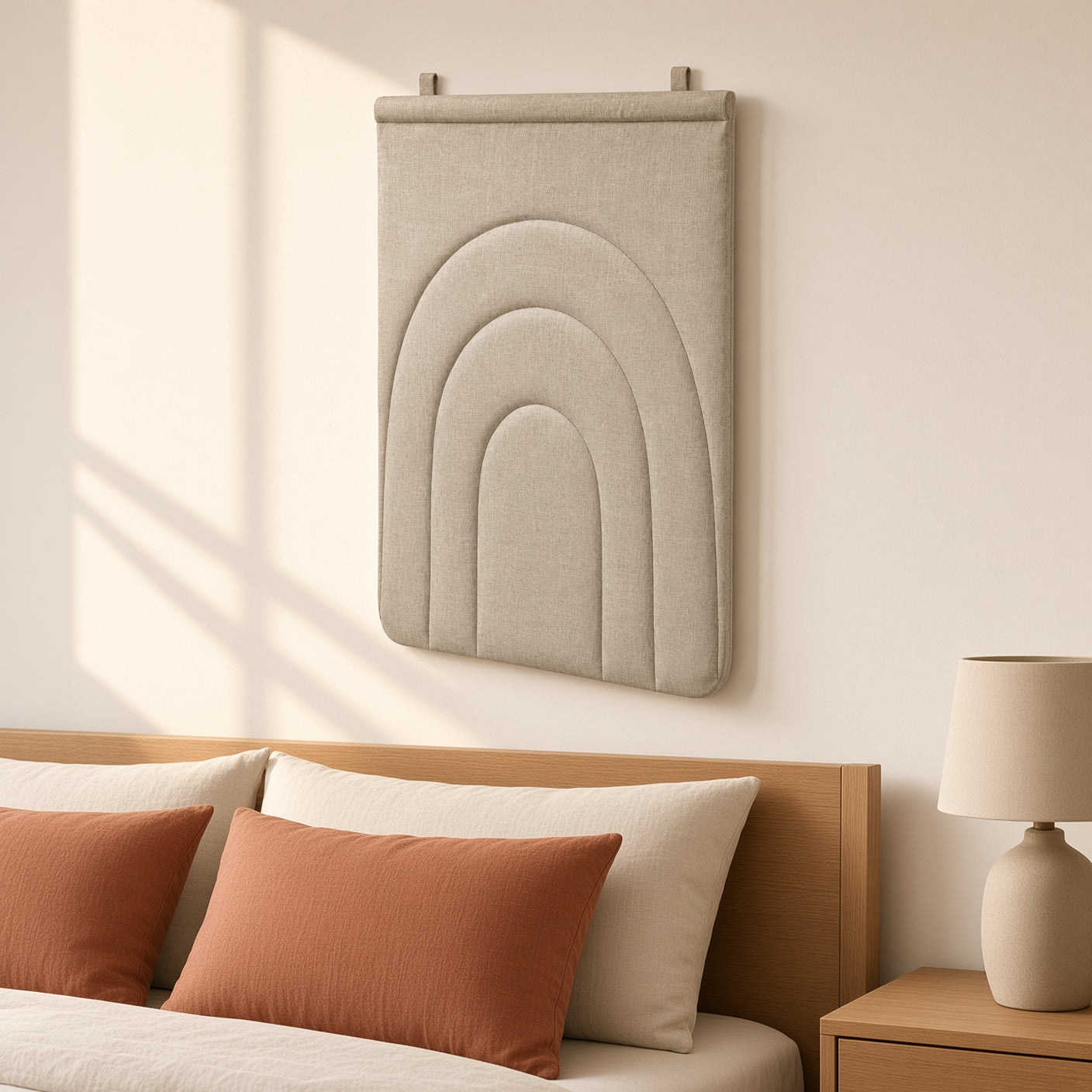 Cadre – Tenture murale textile à relief arqué